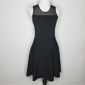 Ann Taylor Black Eyelet Lace Top Sleeveless Dress Size XS